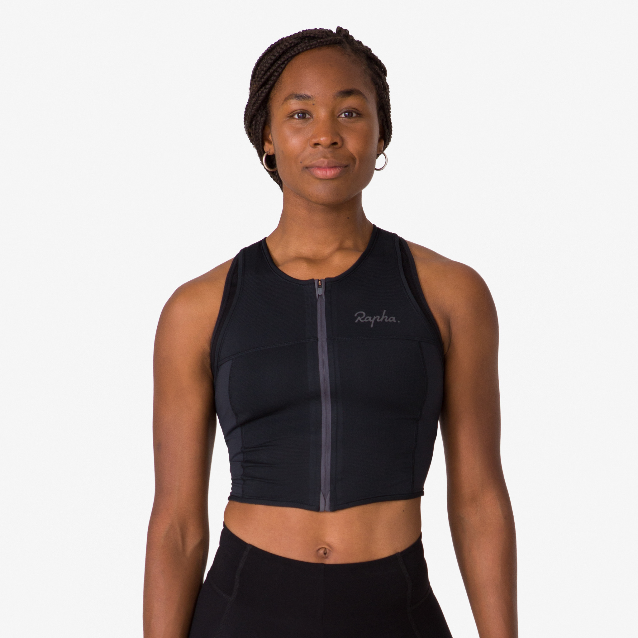 Women's Cropped Zip Tank